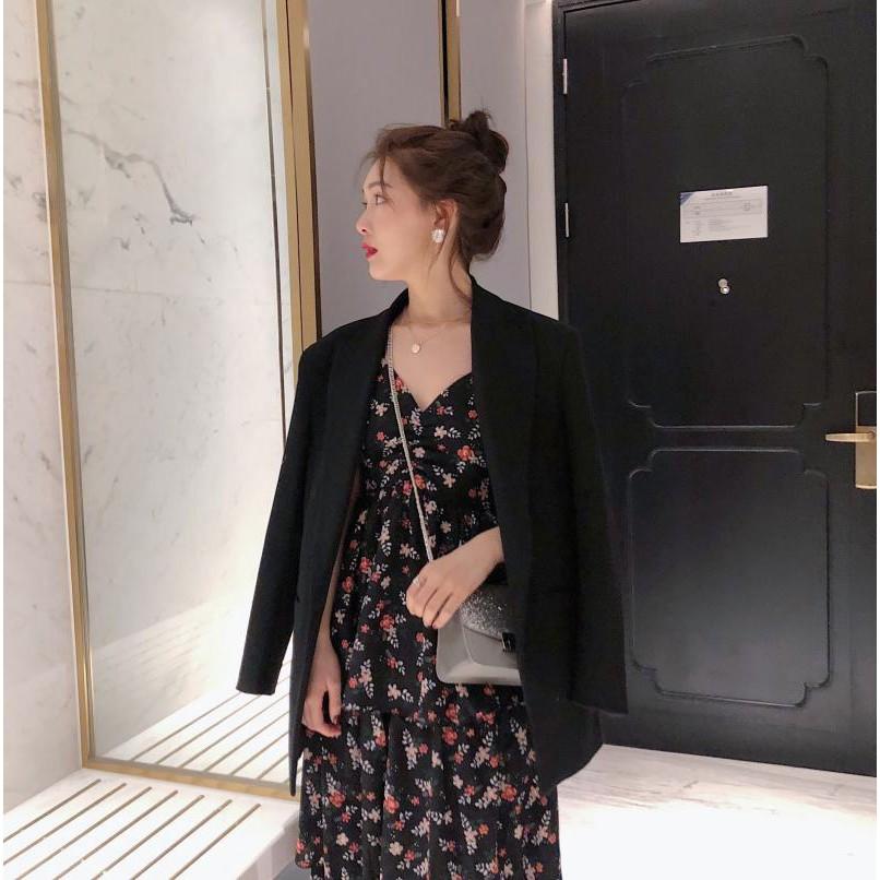 VÁY 2 DÂY HOA NHÍ TẦNG ULZZANG - KÈM ẢNH THẬT