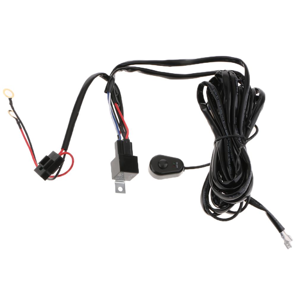 12V 40A Remote Control Wiring Harness Kit Switch Relay Light Bar
