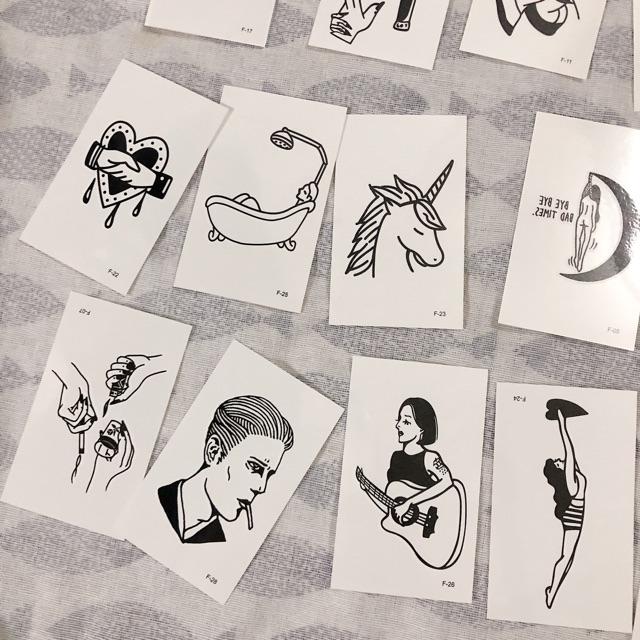 Set 30 tấm hình xăm dán mini