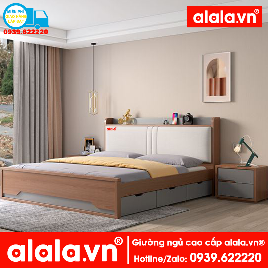 Giường ngủ ALALA 1m2 x 2m cao cấp