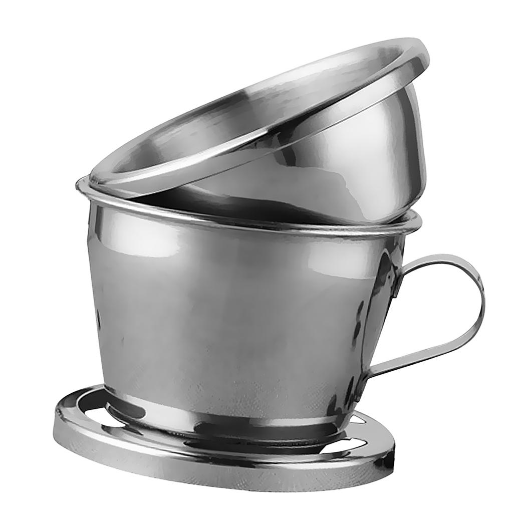 Coffee Dripper Drip Brewing Pot Coffee Filter Brew Coffee Pot Percolators Hot & Cold Coffee Maker Stainless Steel