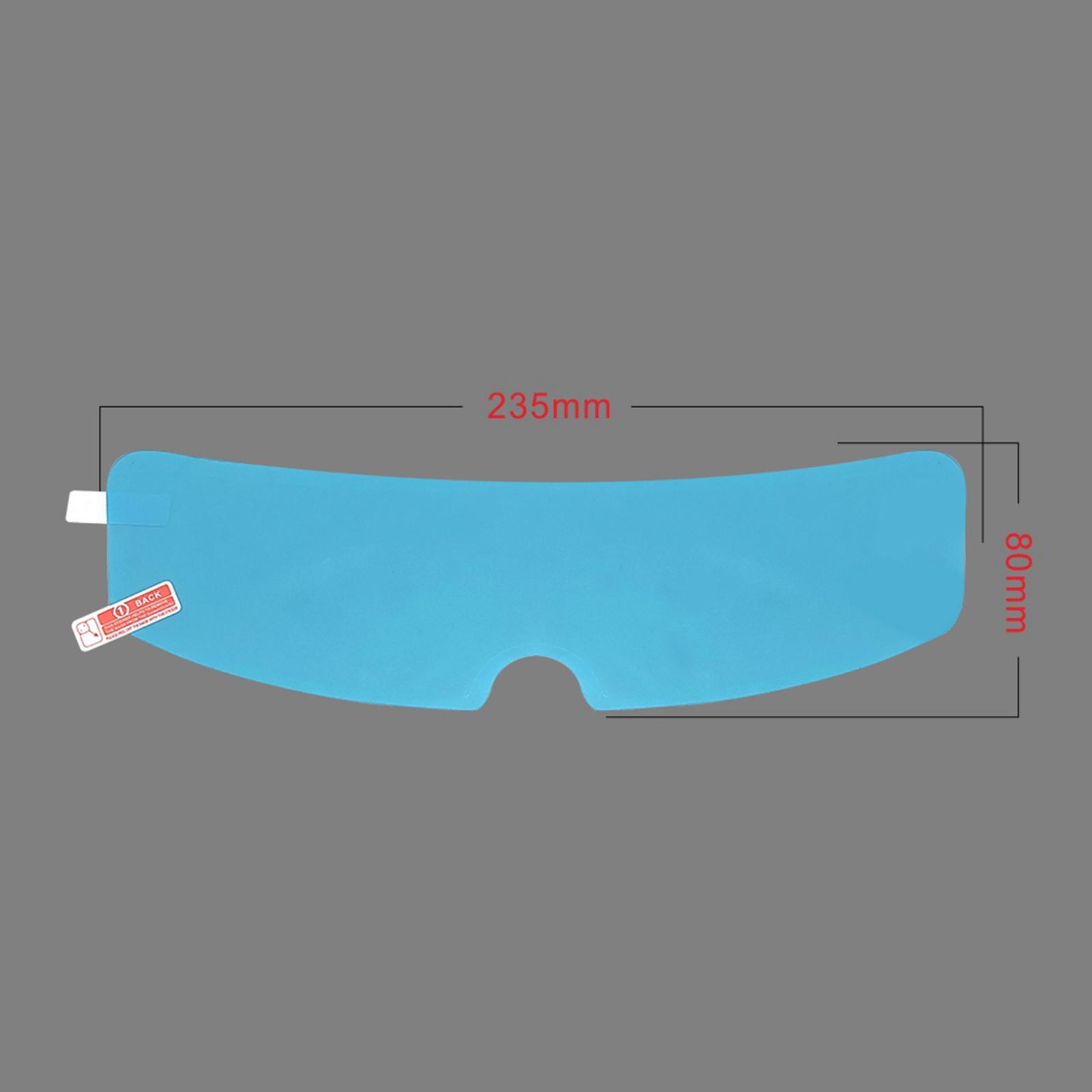 Blue Universal Motorcycle Lens Anti Fog Film Patch 23.5x8cm 9.25"x3.15"