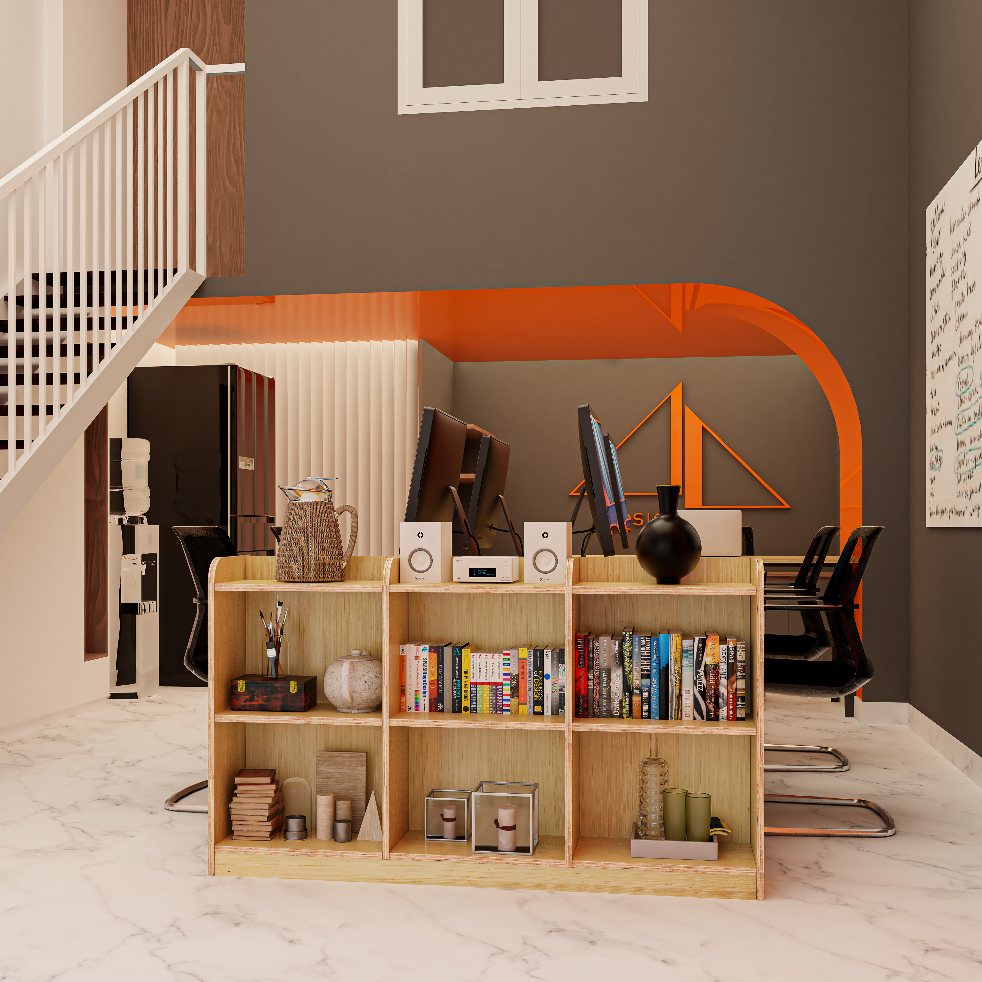 HAPPY FURNITURE , Gỗ tự nhiên , Kệ lưu trữ gỗ Plywood - AIDAN , KSA_063 , 140x28x82cm ( DxRxC)