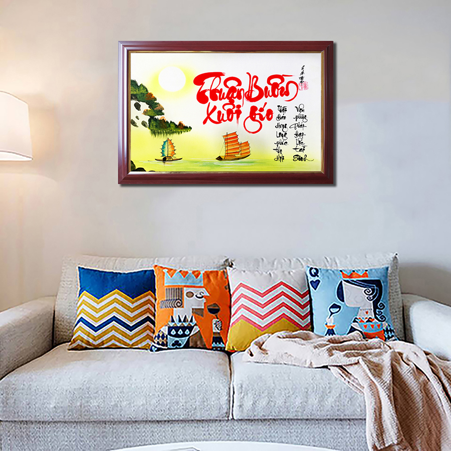 Tranh thư pháp tặng Tân Gia