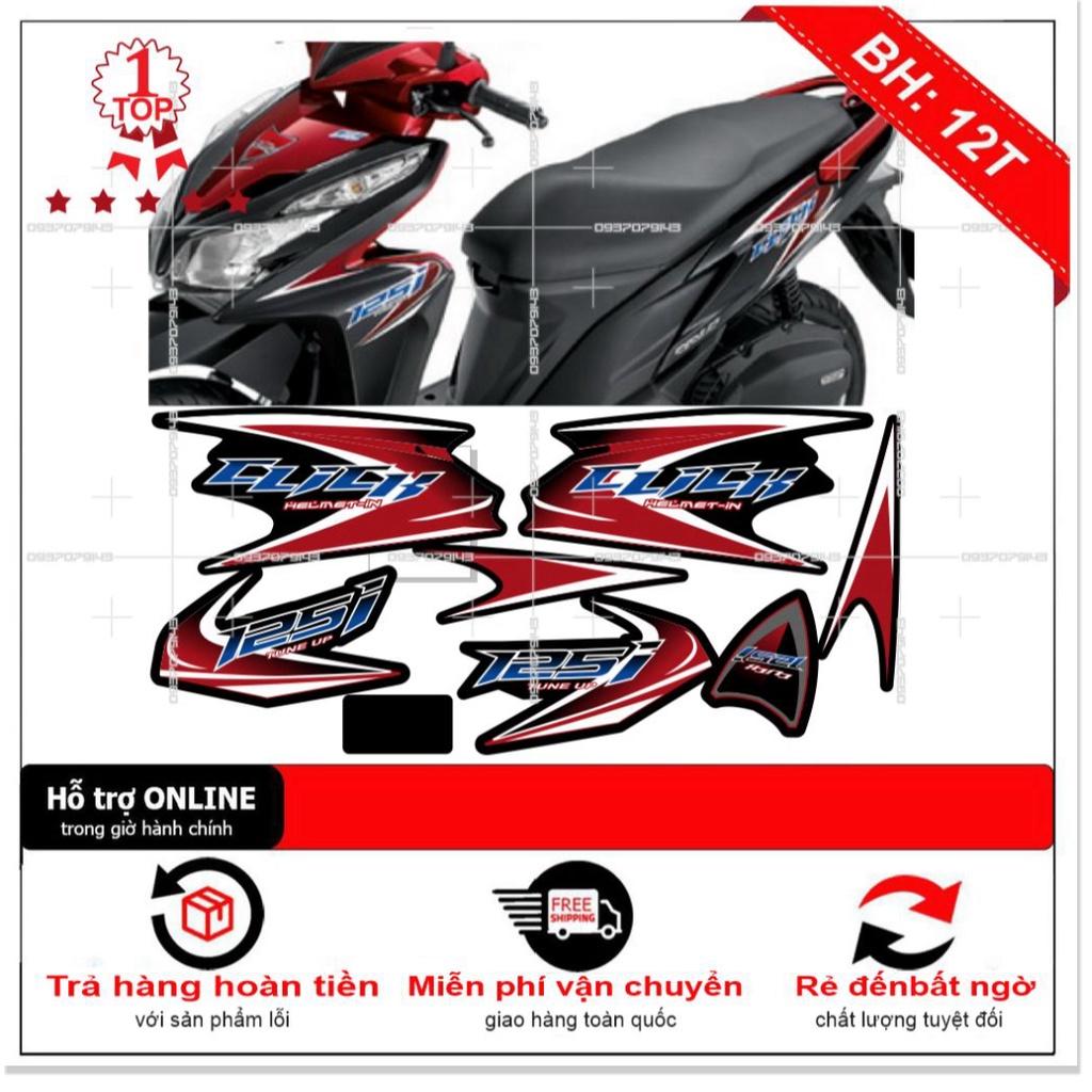 Tem rời Click 125i đỏ đen mẫu zin