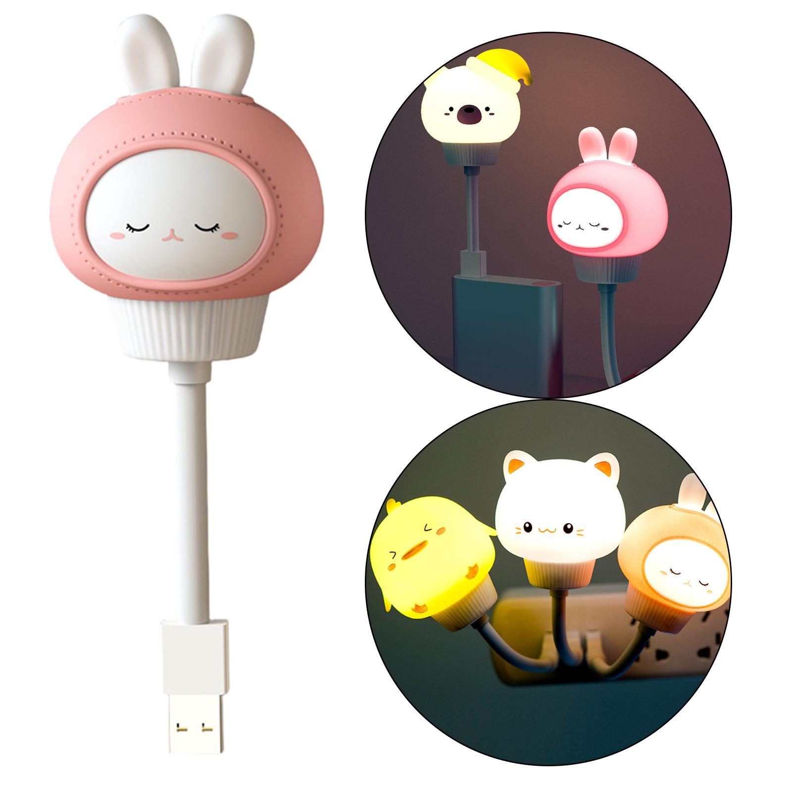 Cartoon LED USB Night Light with Remote for Mom Bedroom