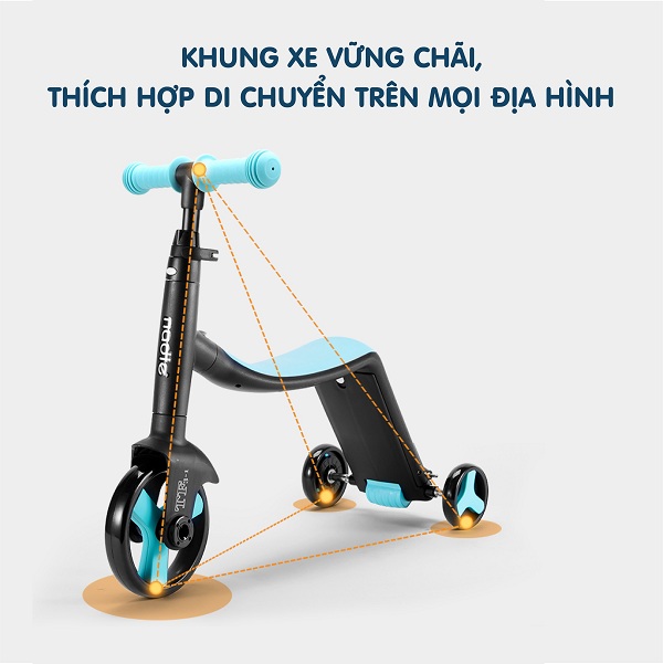 SCOOTER 3IN1 DÀNH CHO TRẺ EM (2-6 tuổi)