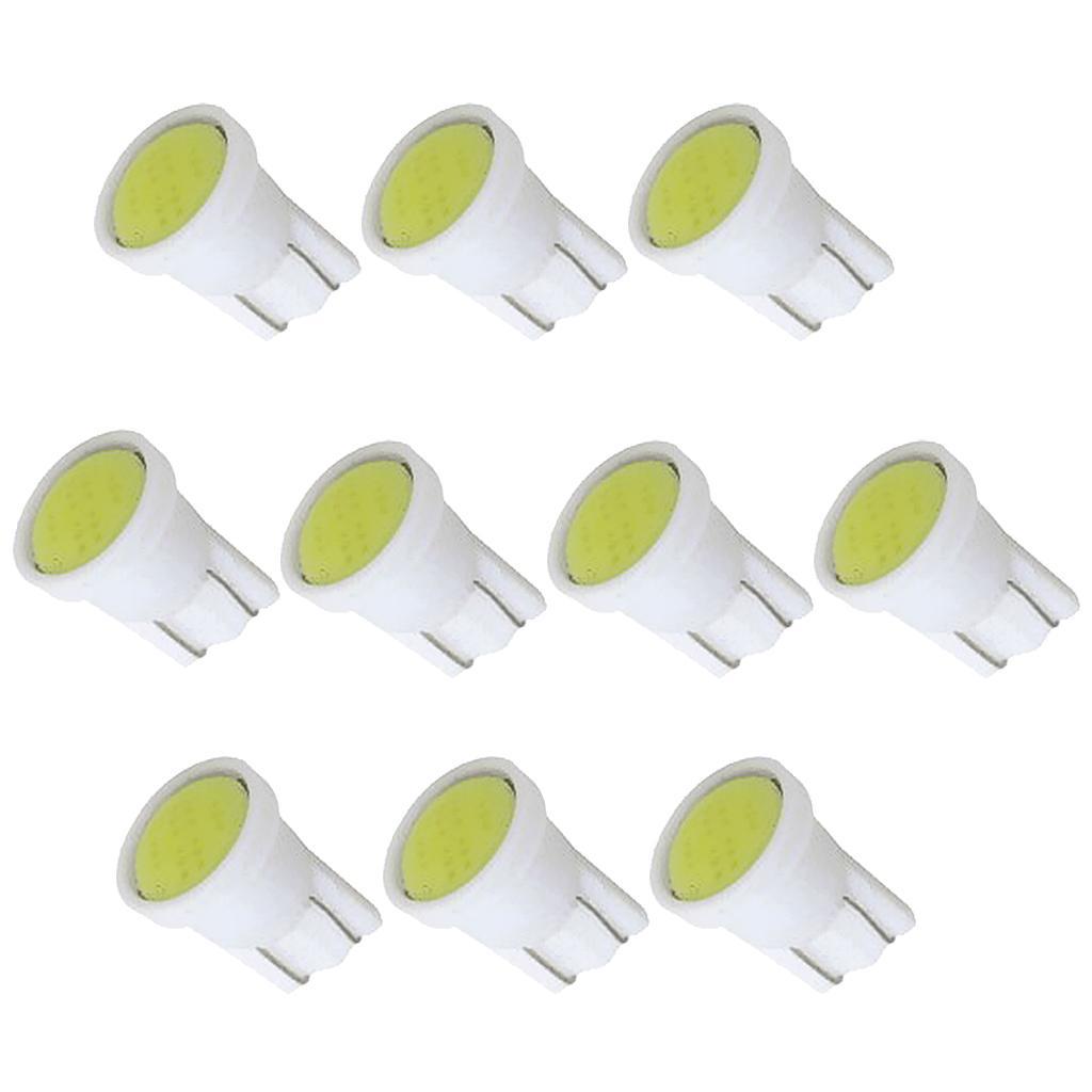 10 Pieces T10 COB LED Car Instrument Reading Light Side Wedge Bulbs