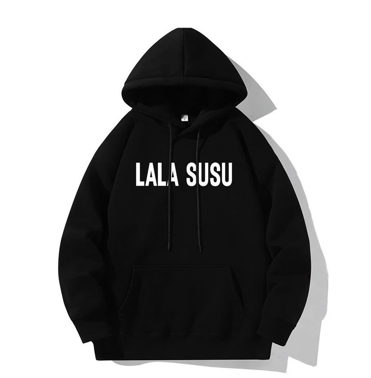 Áo khoác hoodie chui đầu unisex Lala Susu - Áo có mũ form rộng chất vải nỉ bông ngoại phong cách ullzzang 3 màu dáng rộng có mũ trùm đầu thời trang nam nữ in chữ LALA SUSU đường phố trẻ trung tay bồng