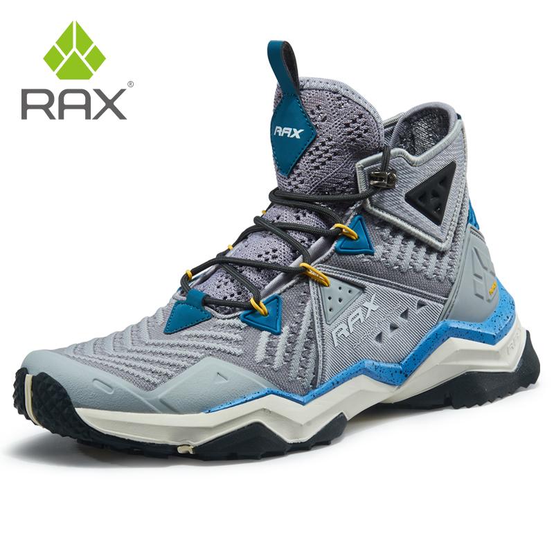 RAX Nam Chuyên Nghiệp Đi Bộ Đường Dài Giày Giày Leo Núi Ngoài Trời Giày Cho Núi Cắm Trại Giày Cho Nam Đi Bộ Giày Size Lớn Color: carbon black Shoe Size: 44