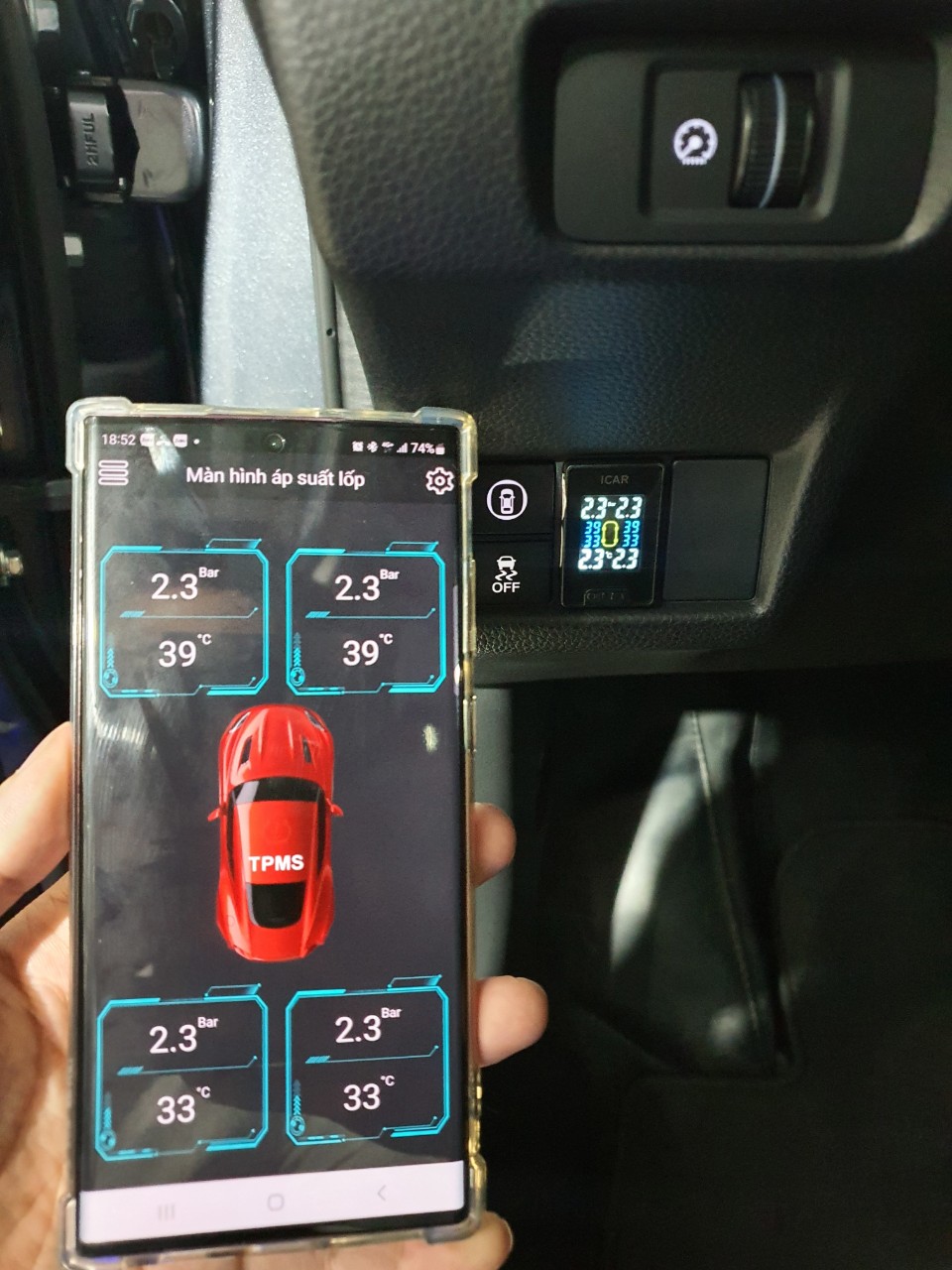 Cảm Biến Áp Suất Lốp ICAR C397 Dành Cho Xe Honda - Tích Hợp Lên Cổng Chờ
