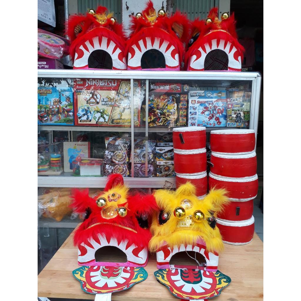 Đầu lân cho bé chơi trung thu có đèn có đuôi cho bé