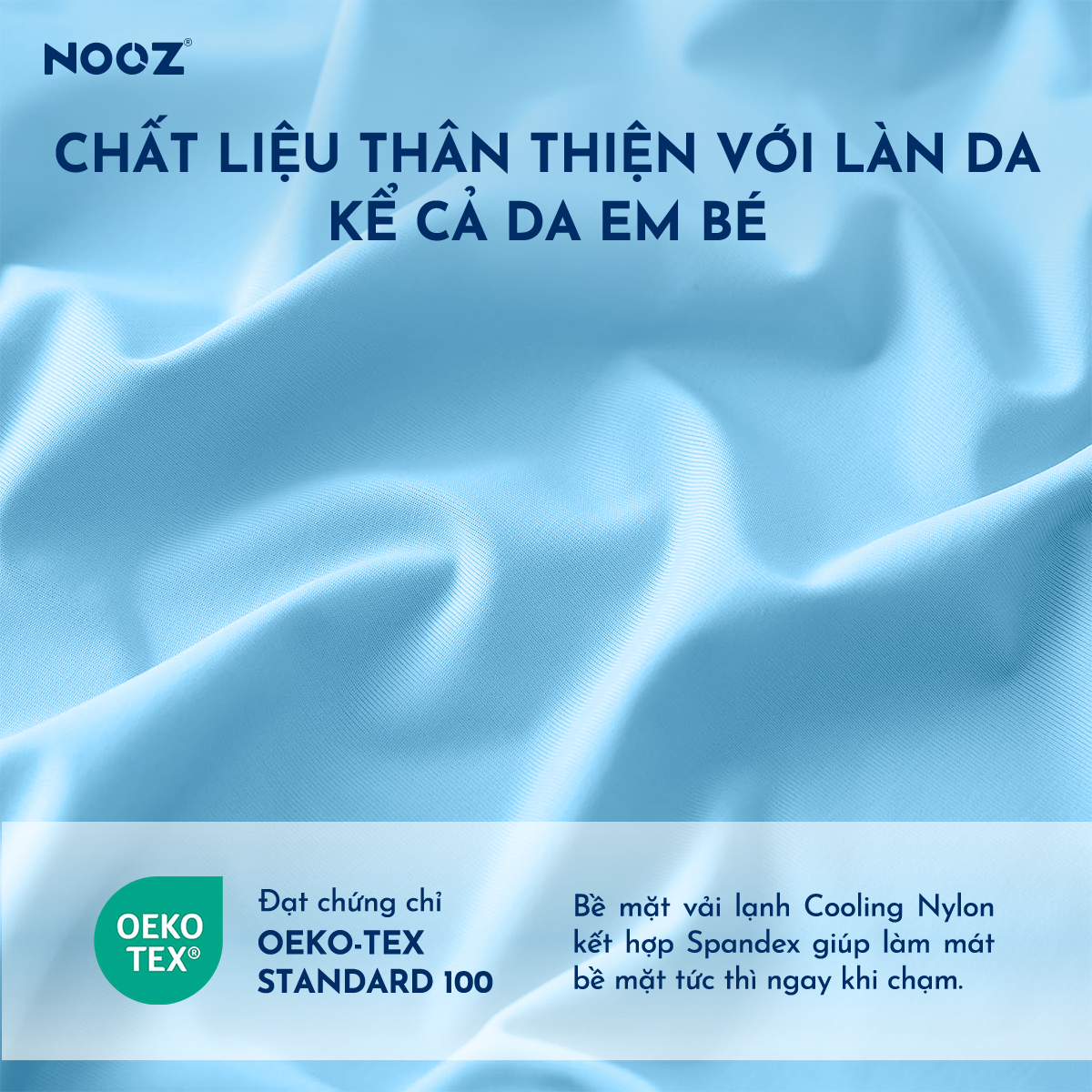 Vỏ Gối Ôm Lạnh NOOZ Vải Mát Lạnh Mềm Mịn Nhiều Màu Có Khóa Kéo 37x100cm