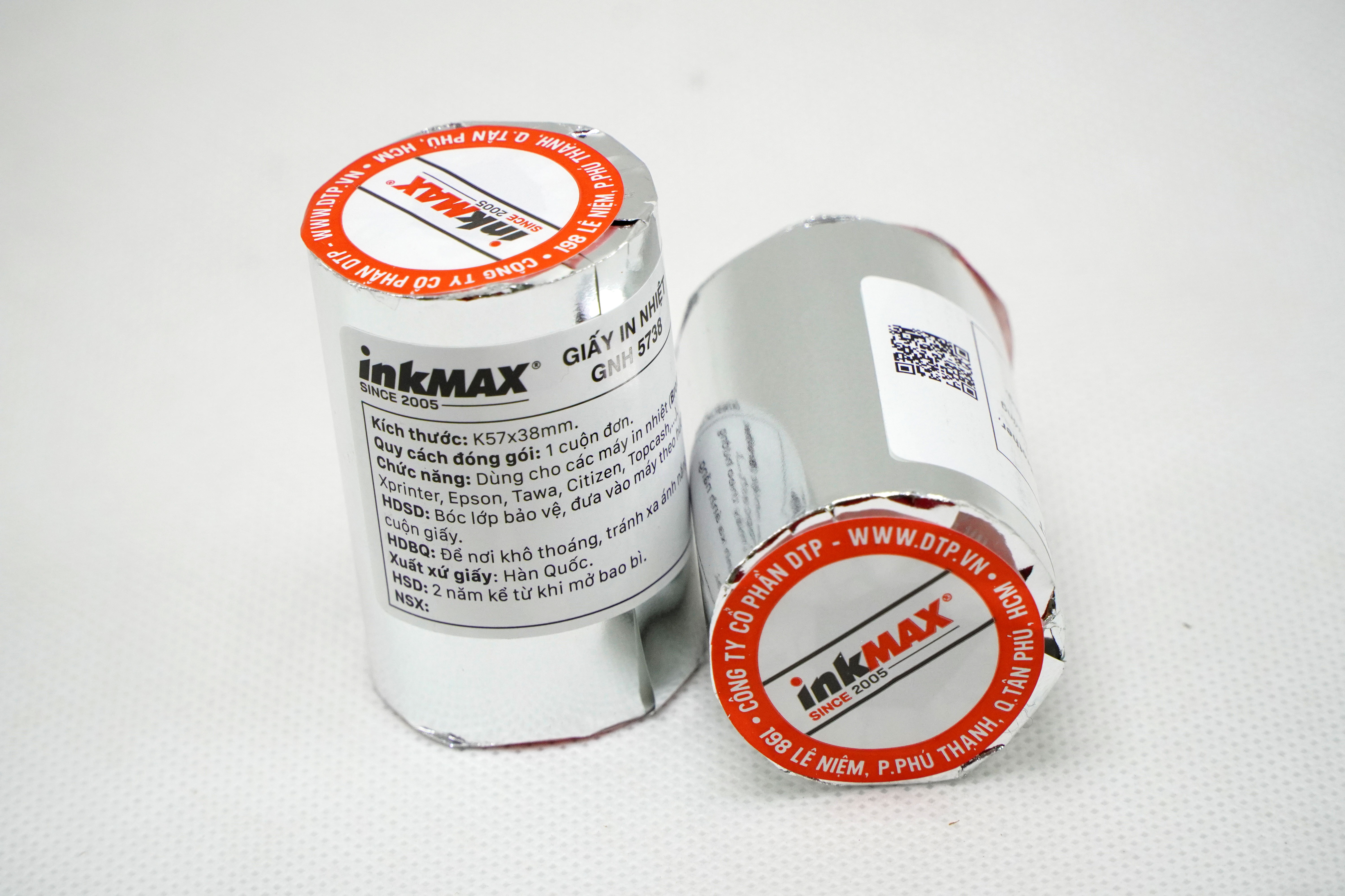 Giấy in nhiệt inkMAX K57x38 - Hàng chính hãng dùng cho các loại máy XPrinter, Epson PRP, TAWA, Citizen, Topcash, Casio…