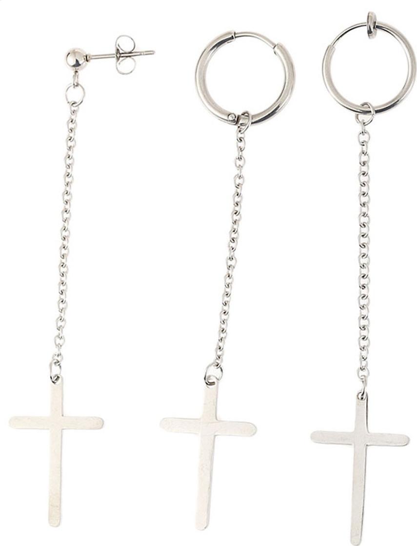 Bông tai V idol Bts hình chữ thập