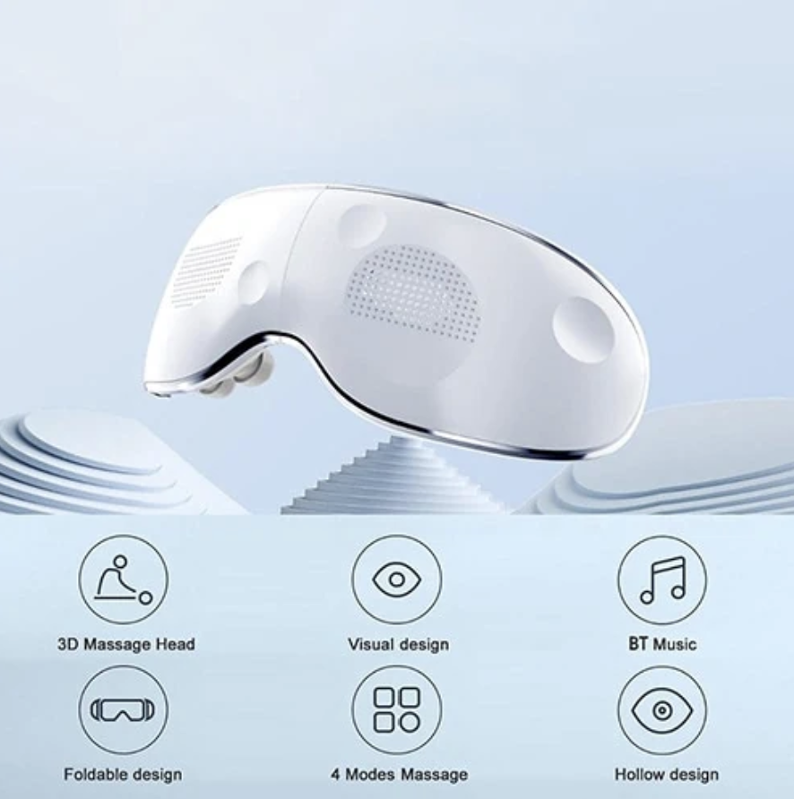 Máy Massage Mắt Xiaomi Jeeback E9 Tích Hợp Nghe Nhạc Chế Độ Massage 3D Dễ Chịu - Hàng Chính Hãng