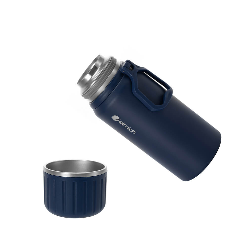 Bình Giữ Nhiệt Inox 304 Elmich EL8346 600ml, Hàng Chính Hãng, Có Quai Xách, Đóng Mở Một Chạm-JoyMall