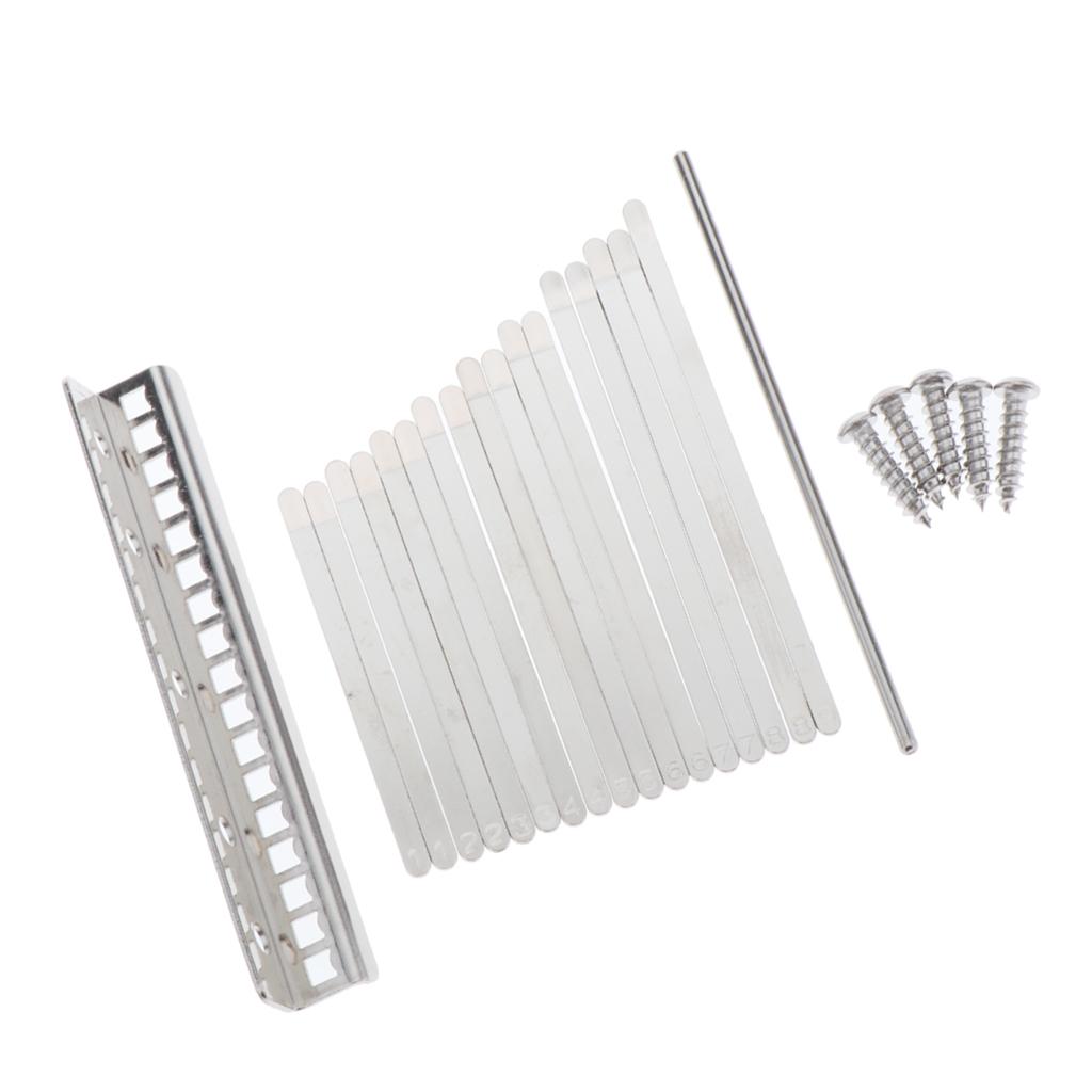 Durable Kalimba 17 Key DIY Thumb Piano Keys Saddle Replacement Parts Accs
