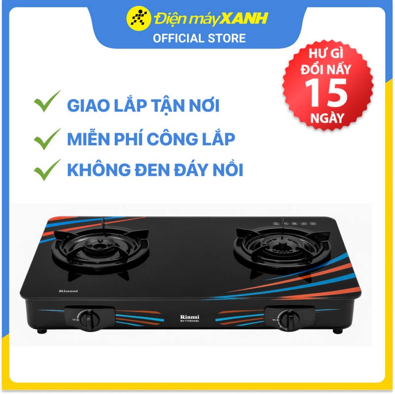 Bếp ga đôi Rinnai RV-715Slim(GL-SC) - Hàng chính hãng