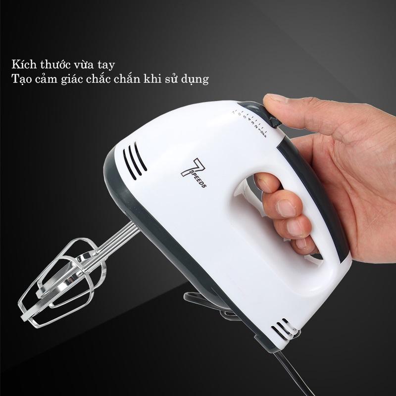 Máy đánh trứng cầm tay scarlett 7 tốc độ quay công suất 180W có 4 tay quấy đi kèm