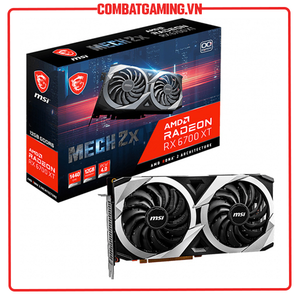 Card Màn Hình Msi RX6700 XT Mech 2X OC 12Gb GDDR6 - Hàng Chính Hãng