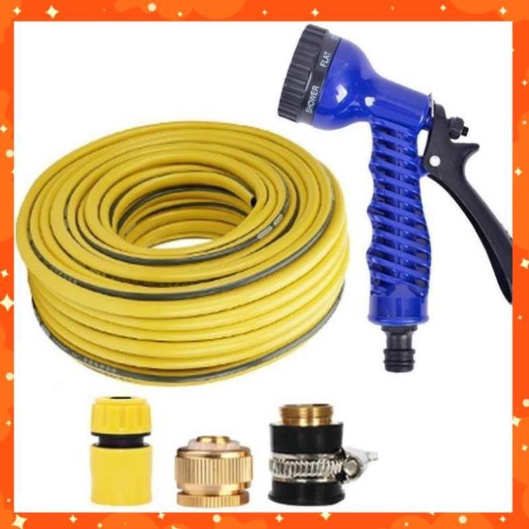 Bộ dây và vòi xịt tăng áp lực nước,rửa xe, tưới cây 20m  206843