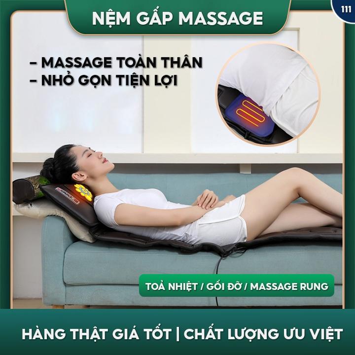 Thảm Massage Đa Năng Kèm Remote Có Đến 30 Đầu Massage Tiện Lợi Kèm Gối Nằm Và Túi Ngâm 111