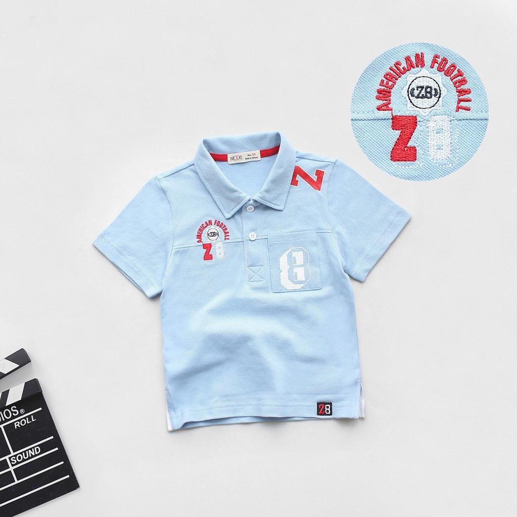 Áo phông polo bé trai Nexxi size đại 23-45 kg