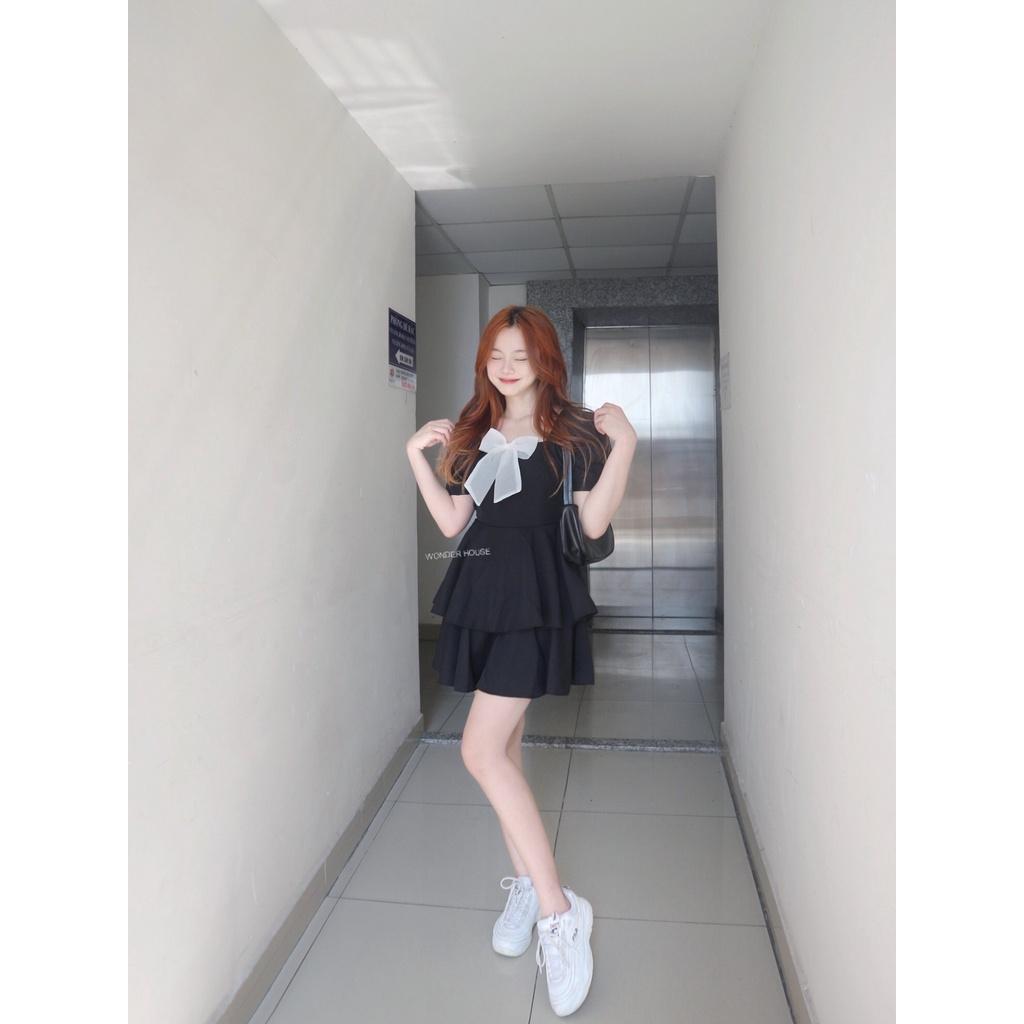 Đầm Wonderhouse cổ vuông dáng xòe 2 tầng dự tiệc, dạo phố sang chảnh - Nancy dress