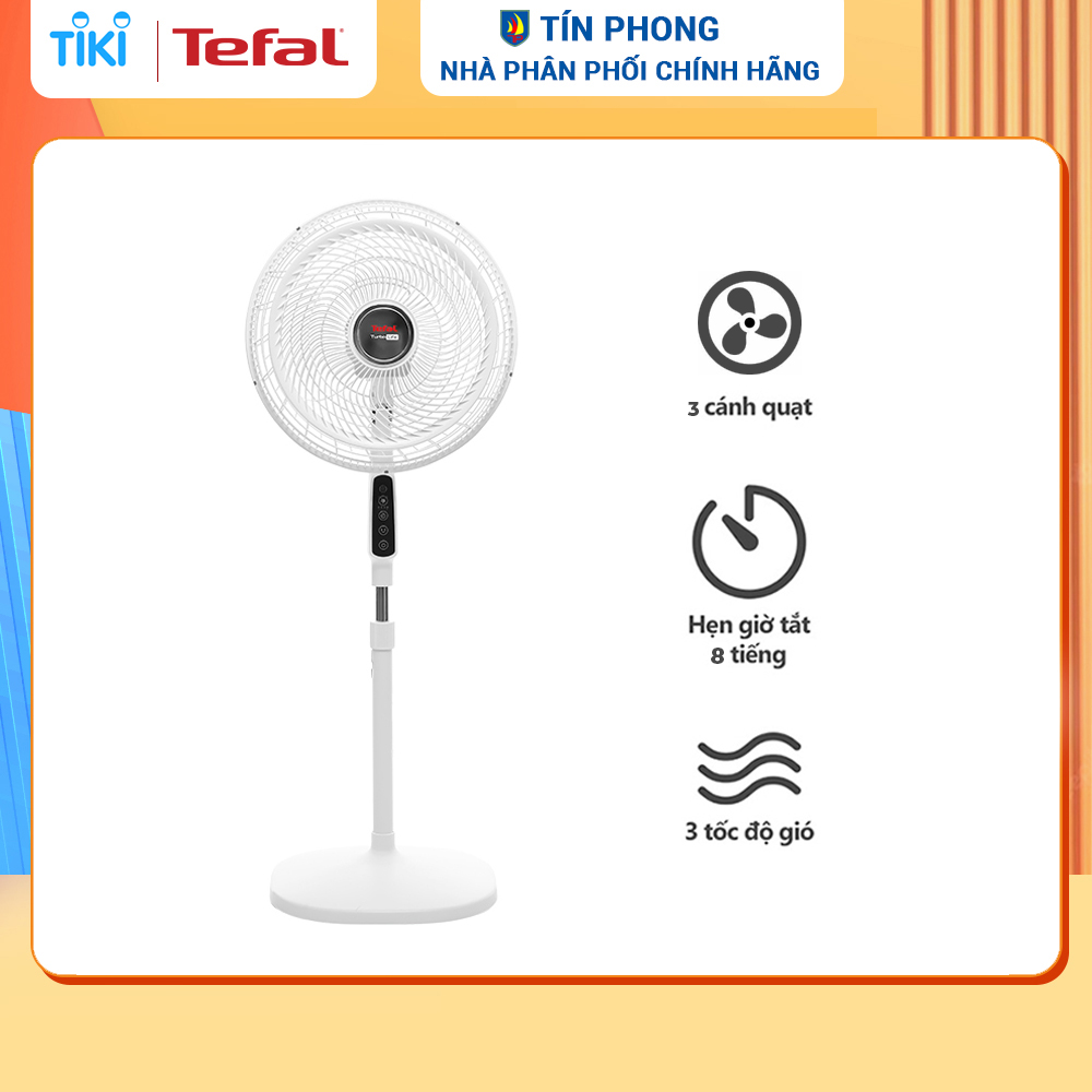 Quạt đứng Tefal VH659690 - Có Remote - Loại motor  Bạc thau - 3 cánh quạt - Công suất 55W - Công nghệ Pháp - Hàng chính hãng