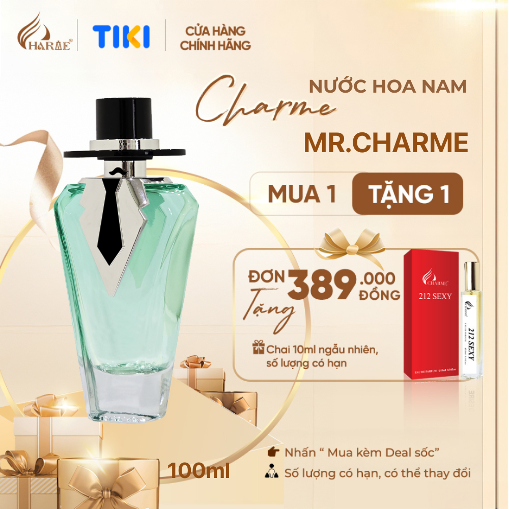 Nước hoa nam Charme Mr.Charme 100ml, Lưu Hương Lâu, Chính Hãng