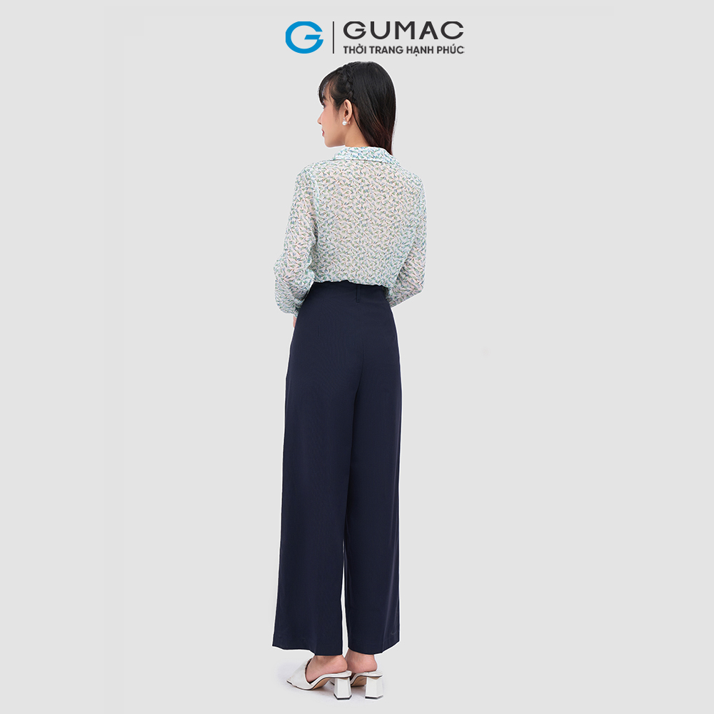 Quần ống suông lưng liền thời trang GUMAC QC11006