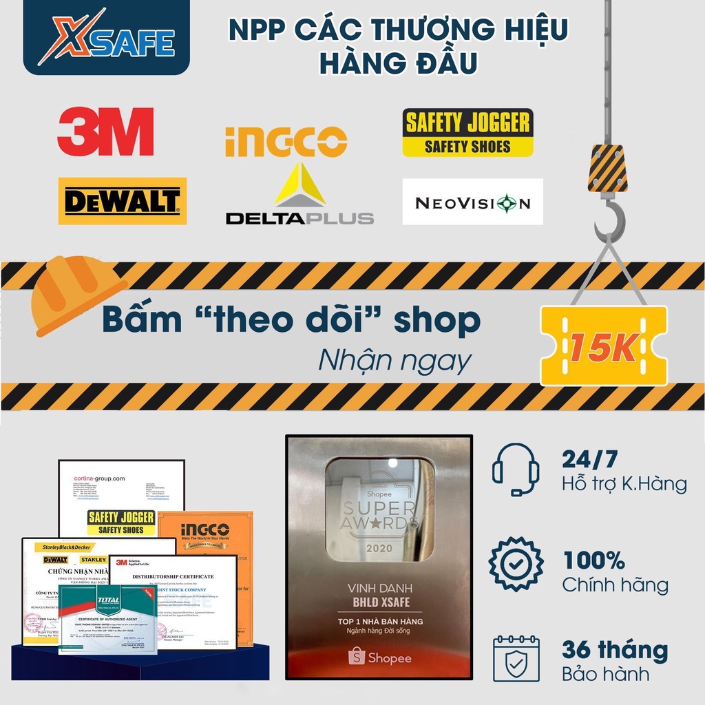 Túi đựng đồ nghề đă năng XSAFE 3 size M/L/XL, vải gáp hai lớp dày, khó sờn rách, đường chỉ may polyester chắc chắn
