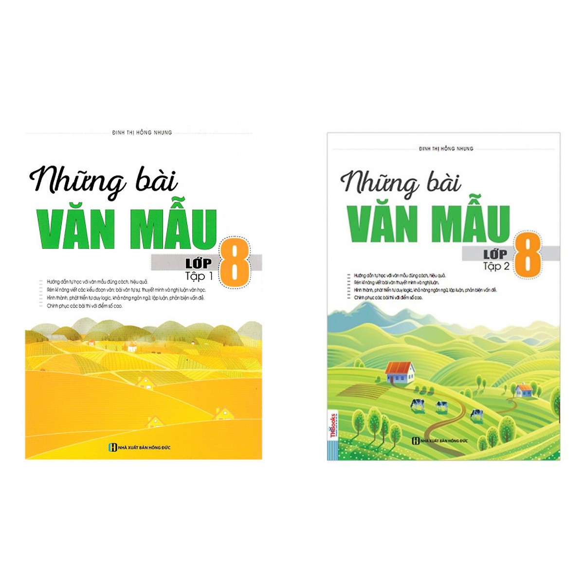 Bộ Sách Những Bài Văn Mẫu Lớp 8 Tập 1 và 2(Tặng kèm Booksmark)