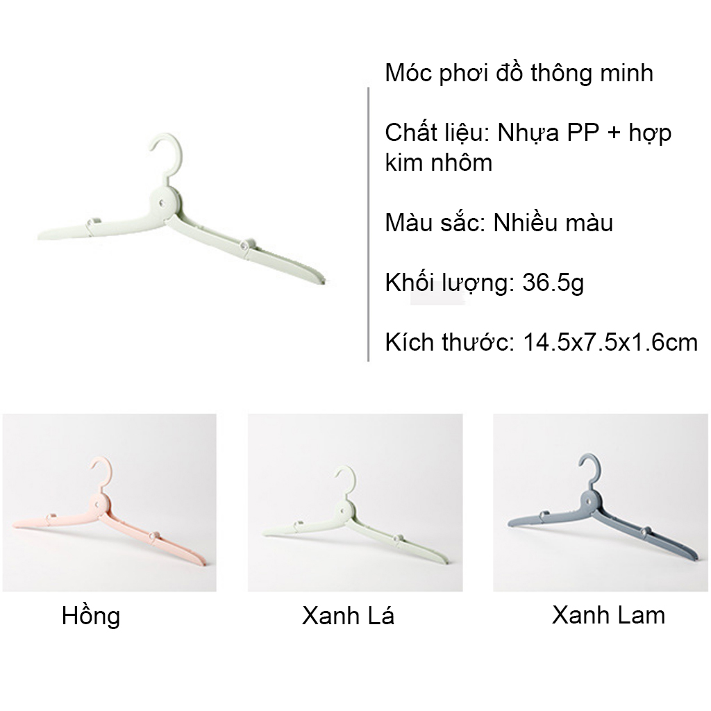 Móc phơi đồ thông mình – móc phơi đồ có kẹp gấp gọn phù hợp đi du lịch, dã ngoại và giúp nhà cửa gọn gàng