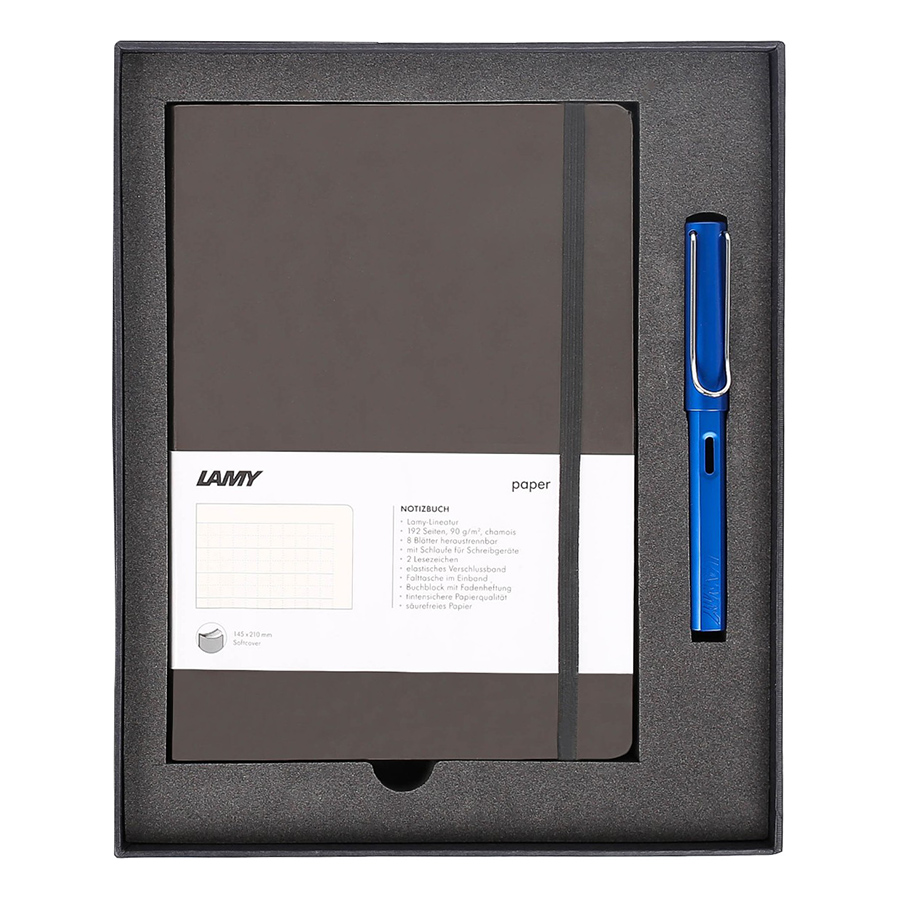 Gift Set Lamy Notebook A5 Softcover Umbra + Lamy Al-Star Blue - GSNAl0016