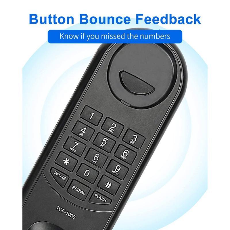 1 Điện Thoại Di Động Landline House Có Nút Lớn Và Số Màu Đen Cuối Cùng Cho Văn Phòng / Khách Sạn