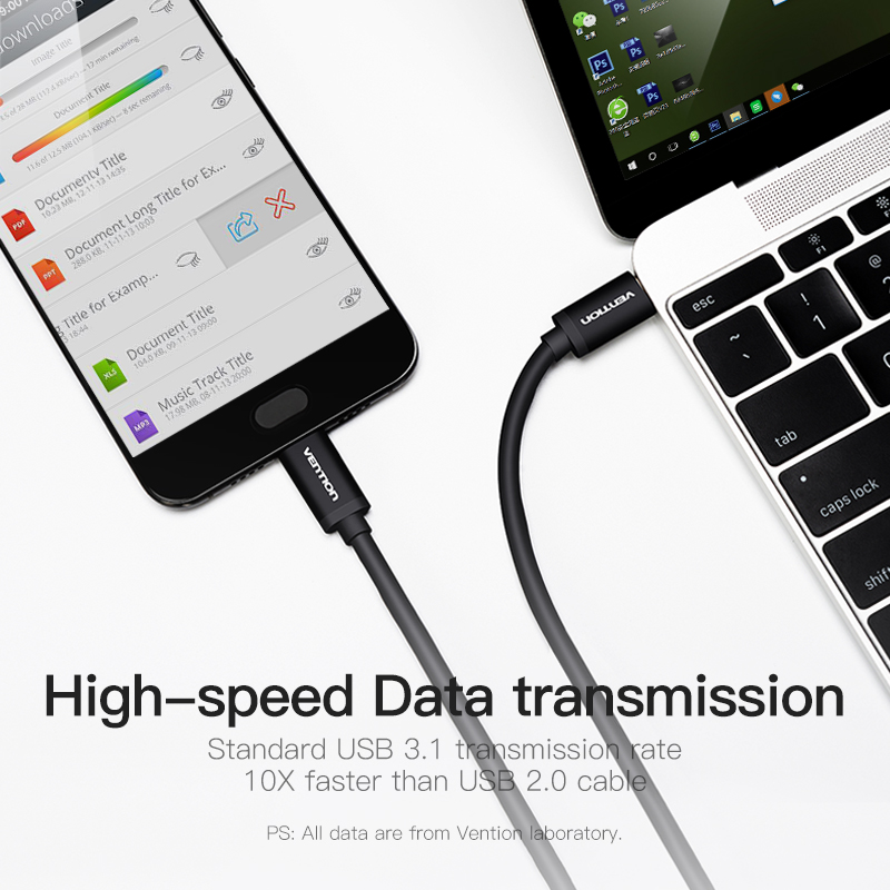 Dây cáp USB Type-C to USB Type-C Vention - Hàng chính hãng