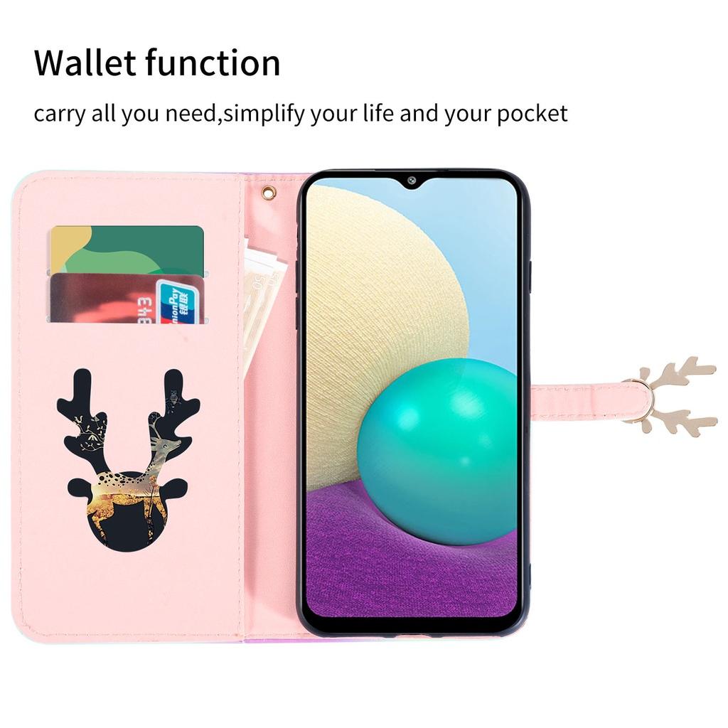 Bao da PU hình ví đựng thẻ có khóa màu gradient cho Samsung Galaxy A03S A10 A21S A31 A40 A41 A50 A70 A51 A71