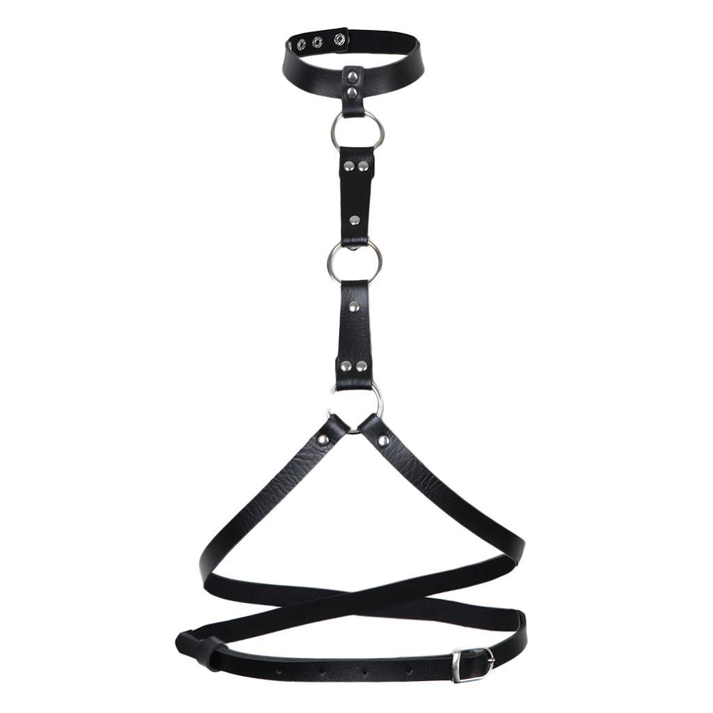 Women's PU Leather Harness Adjustable Waist Belt Gothic Body Straps