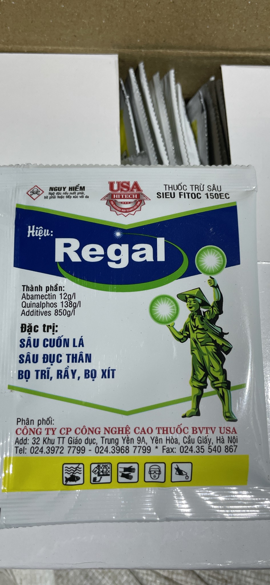 Chế phẩm diệt côn trùng sâu đục thân sâu đo nhện bọ trĩ Regal gói 15ml