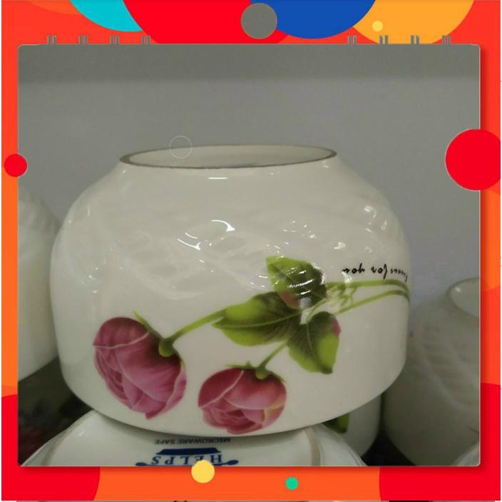 Bộ bát cơm/ chén sứ Nhật 10 cái cao cấp dùng trong bữa ăn gia đình.