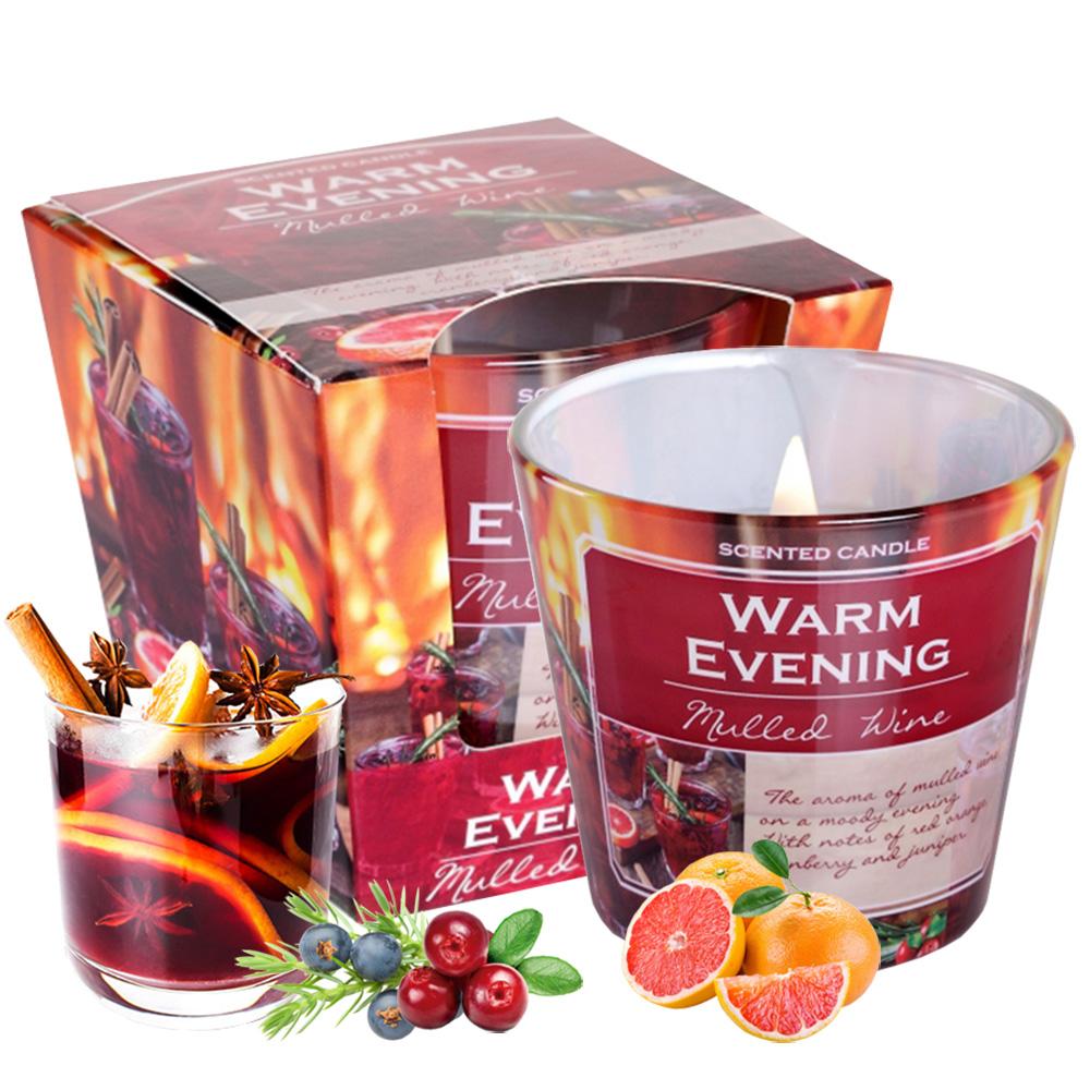 Combo 2 Ly nến thơm tinh dầu Bartek Warm Evening 115g QT02788 - quế, hồi, cam đỏ, trang trí, thơm phòng, thư giãn, hỗ trợ khử mùi