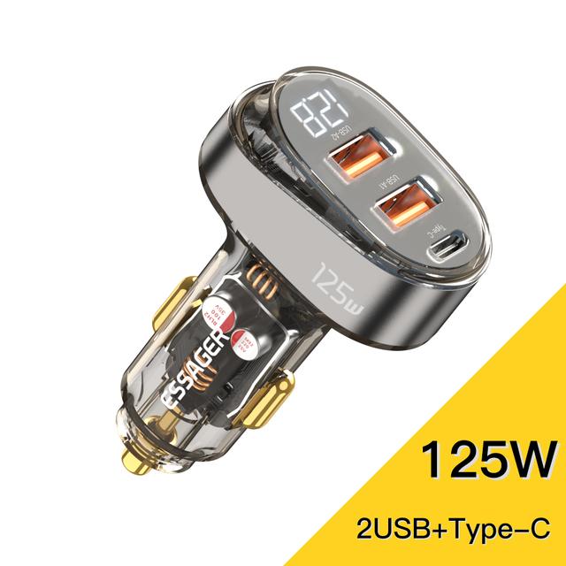Essager 125W USB C CAR SARGER Digital Digital Digital