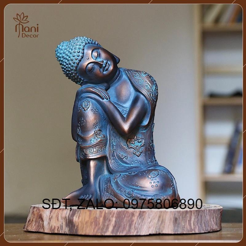 Tượng phật an nhiên giả đồng decor trang trí nhà cửa, sân vườn - MANI DECOR