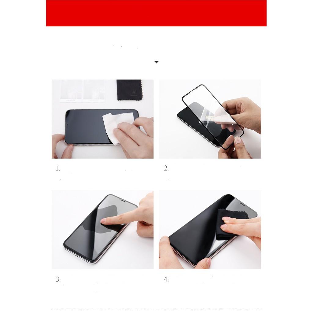 Kính cường lực 2 mặt Dành Cho iPhone XR/Xs Max , hàng chính hãng Baseus