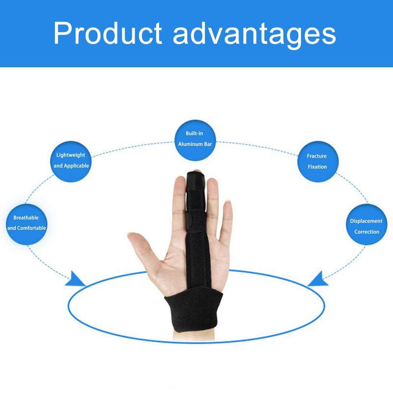 Trigger ngón tay nẹp nhôm dải gãy ngón tay nẹp bảo vệ ngón tay bảo vệ ngón tay cố định cho chỉ số giữa ngón giữa Color: Black