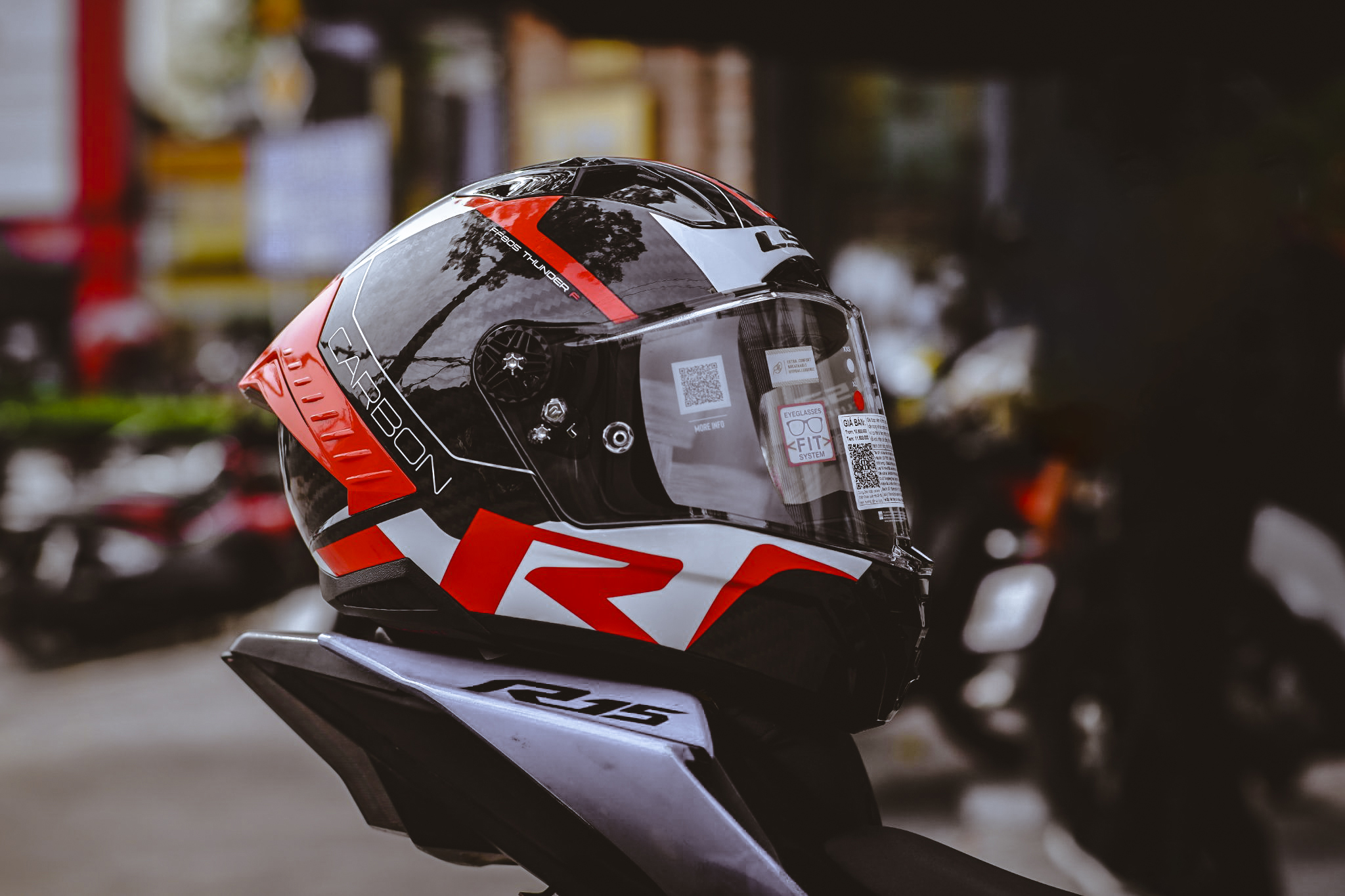 Mũ Bảo Hiểm Fullface Racing LS2 FF805 Thunder Carbon