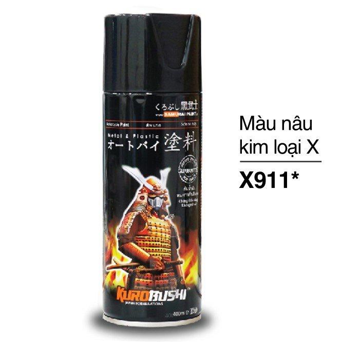 Sơn xịt Samurai Kurobushi - Màu nâu kim loại X - X911 (400ml)