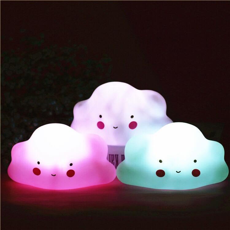 Đèn ngủ led silicon hình đám mây siêu dễ thương cho bé